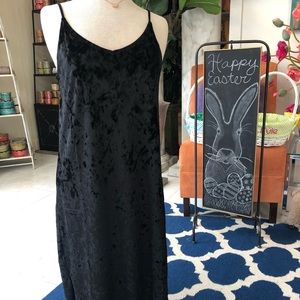 Velvet slip dress